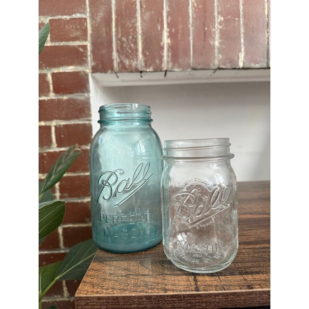 Two glass BALL glasses
